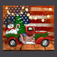 Christmas Truck With American Flag Heavyweight Hoodie | Teevron