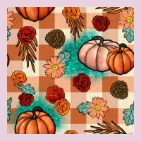 Floral Pumpkins Seamless Pattern Ladies Tee | Teevron