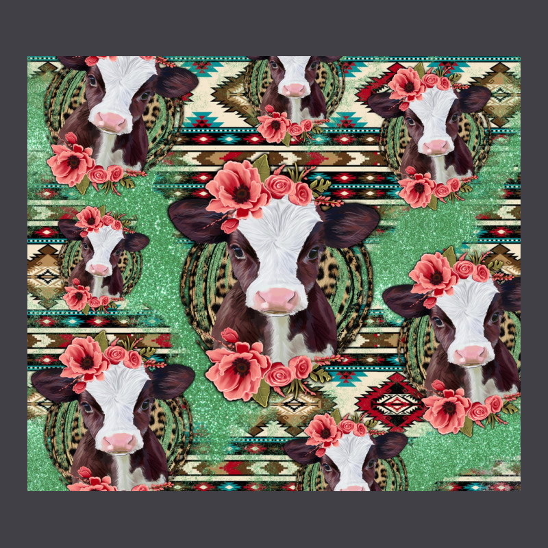 Baby Cow Floral Aztec Tumbler Heavyweight Hoodie by Jasminsmagicworld | Teevron