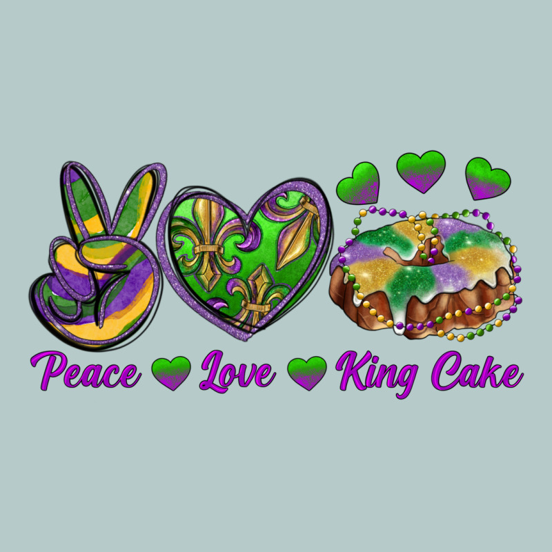 Peace Love Mardi Gras King Cake Heavy Core Tee by RanaPortraitStore | Teevron