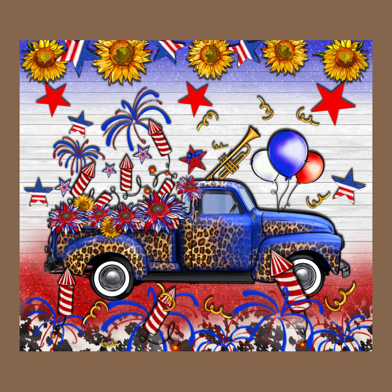 Fourth Of July Truck American Flag Premium Tee by FaDigitalArtStudio | Teevron