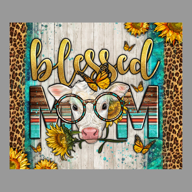 Western Blessed Mom Baby Calf Vintage Hoodie by LillyAllenDesigns | Teevron