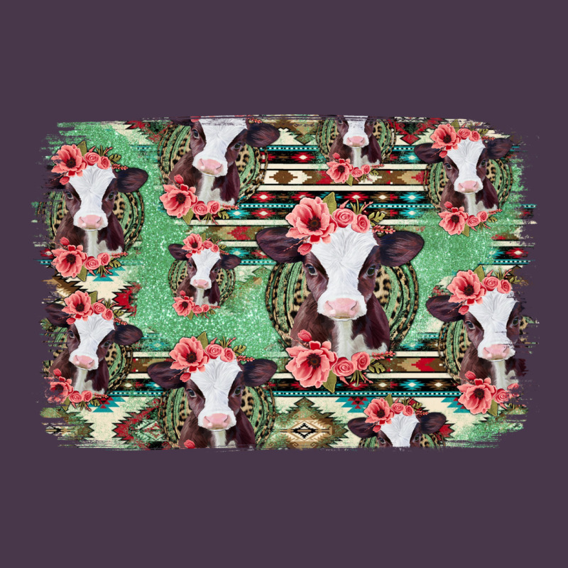 Baby Cow Floral Aztec Background Heavyweight Hoodie by Jasminsmagicworld | Teevron