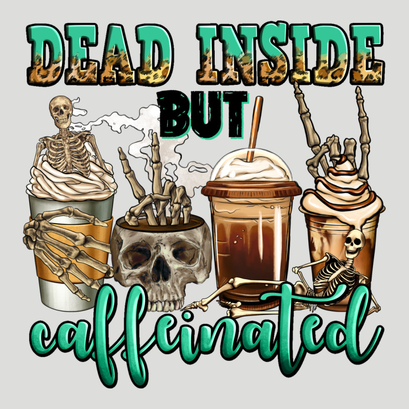 Dead Inside But Caffeinated Skeleton Coffee Cups Zipper Hoodie by Jasminsmagicworld | Teevron