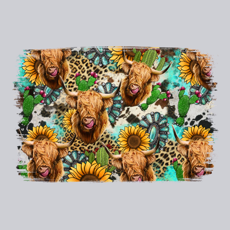 Highland Cow Western Background Heavyweight Sweatshirt by Jasminsmagicworld | Teevron