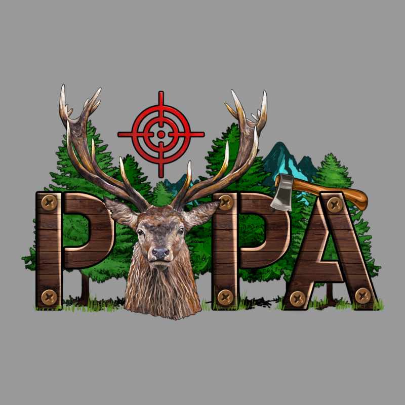 Western Papa Deer Hunting Vintage Hoodie by LillyAllenDesigns | Teevron
