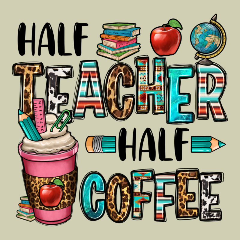 Half Teacher Half Coffee Heavy Core Tee by OliviaCreatesArt | Teevron