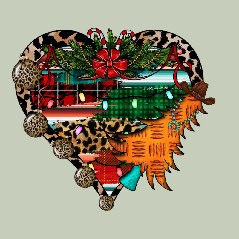 Festive Western Christmas Heart Long Sleeve Tee by CowhideDigitalArt | Teevron
