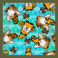 Honey Bee Gnomes Seamless Pattern Vintage Tee | Teevron