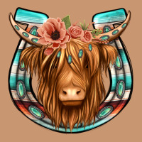 Highland Cow Serape Floral Headband Horseshoe Heavyweight Hoodie | Teevron