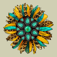 Turquoise Leopard Sunflower Heavy Core Tee | Teevron