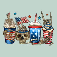 4th Of July Skeleton Coffee Cups Zipper Hoodie | Teevron