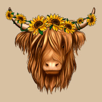 Sunflower Headband Highland Cow Heavyweight Hoodie | Teevron