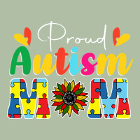 Proud Autism Mom Sunflower Urban Heavy Tee | Teevron
