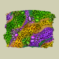 Mardi Gras Leopard Gemstone Background Heavy Core Tee | Teevron