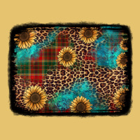 Christmas Sunflowers And Buffalo Plaid Background Premium Sweatshirt | Teevron