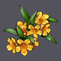 Yellow Jessamine Flower Illustrations Vintage Hoodie | Teevron