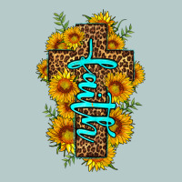 Faith Sunflower Leopard Cross Olivia Heavy Core Tee | Teevron