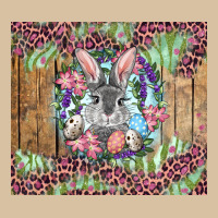 Easter Bunny With Floral Wreath And Leopard Heavyweight Hoodie | Teevron