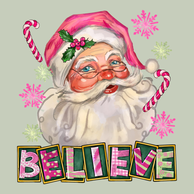 Pink Believe Santa Christmas Ladies Tee by FaDigitalArtStudio | Teevron