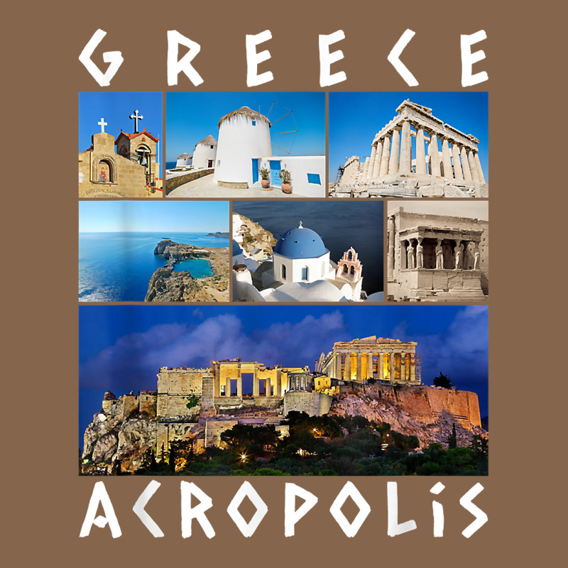 Greece Acropolis Famous Sights Gallery Traveler Souvenir T Shirt Premium Tee by baoMotion | Teevron