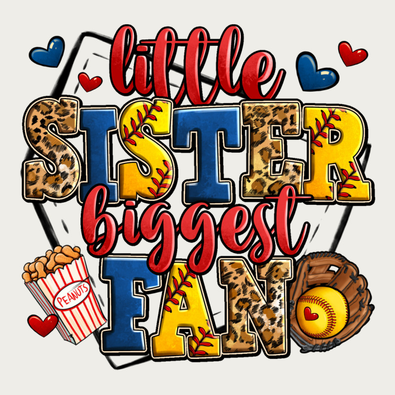 Little Sister Biggest Fan Softball Zipper Hoodie by Jasminsmagicworld | Teevron