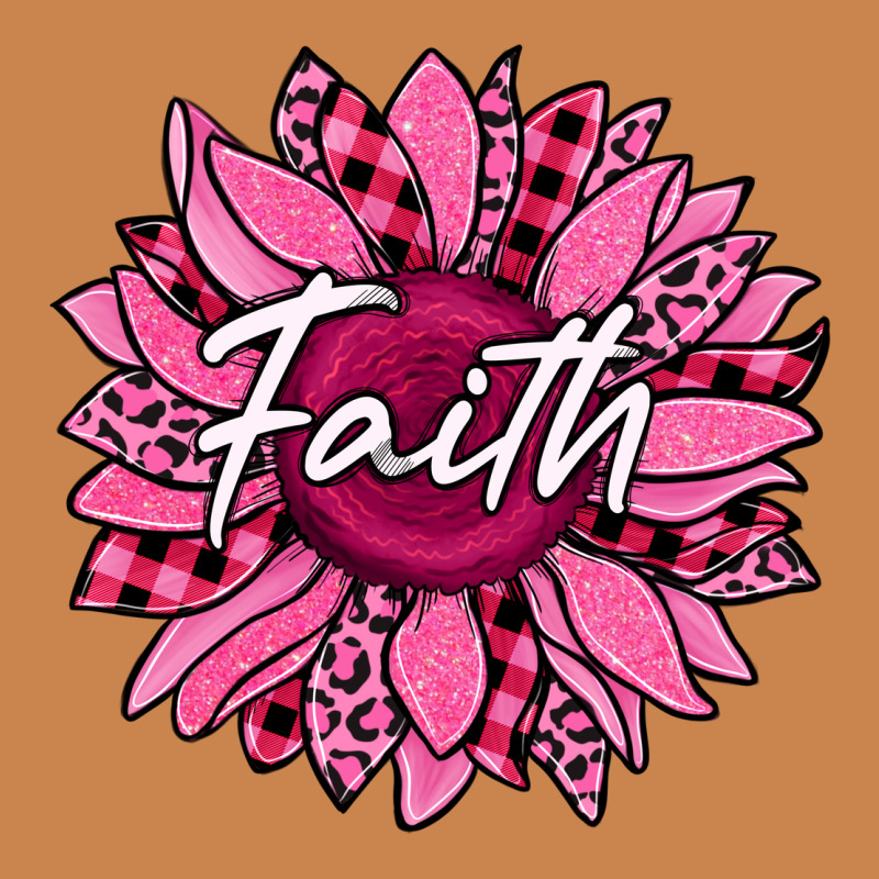 Faith Breast Cancer Awareness Sunflower Heavyweight Hoodie by Jasminsmagicworld | Teevron