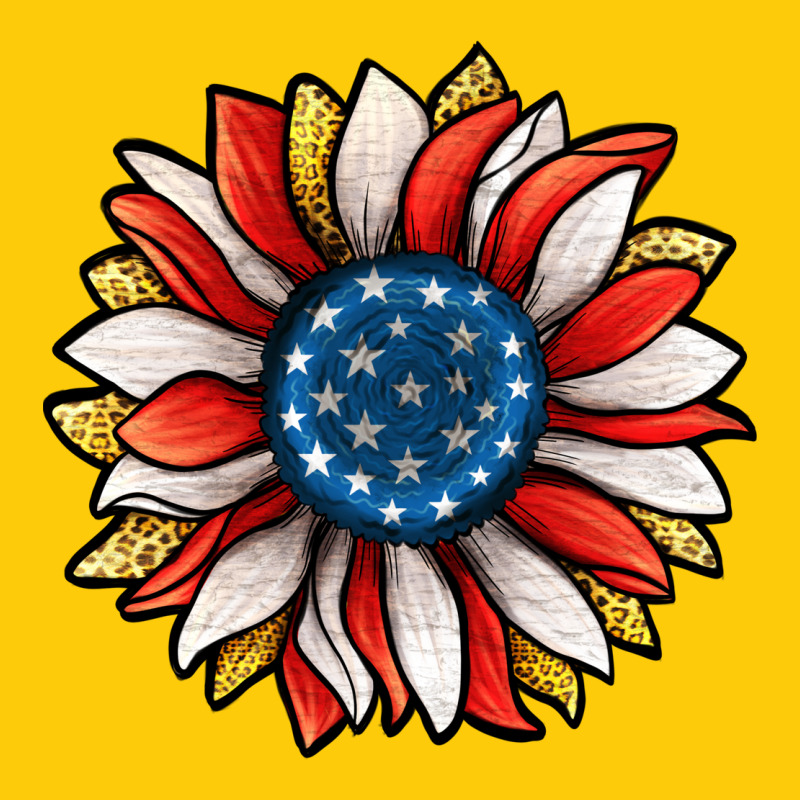 Patriotic Sunflower Premium Hoodie by Jasminsmagicworld | Teevron