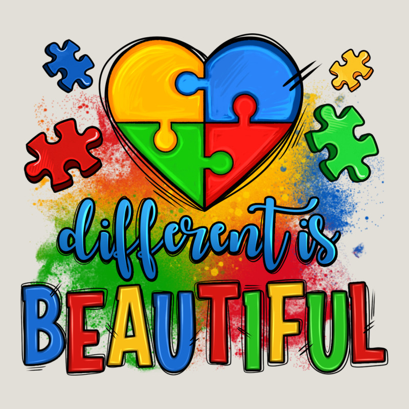 Different Is Beautiful Autism Heavy Core Tee by OliviaCreatesArt | Teevron