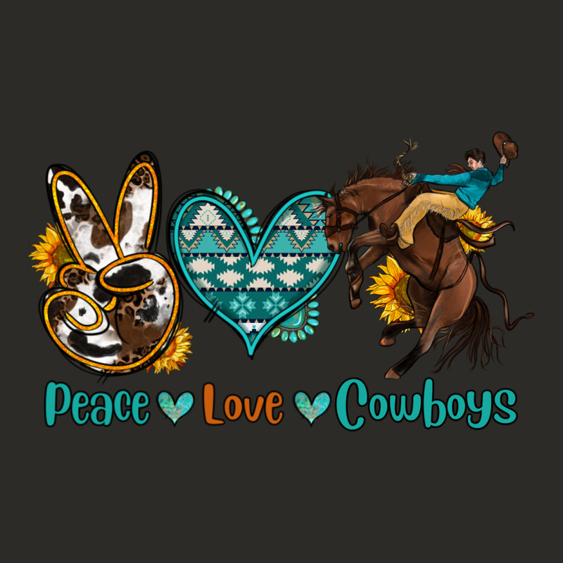Peace Love Cowboys Heavy Core Tee by OliviaCreatesArt | Teevron