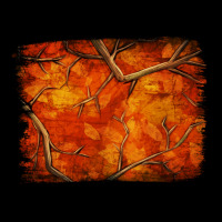 Orange Hunter Camouflage Pattern Brushstroke Urban Heavy Tee | Teevron