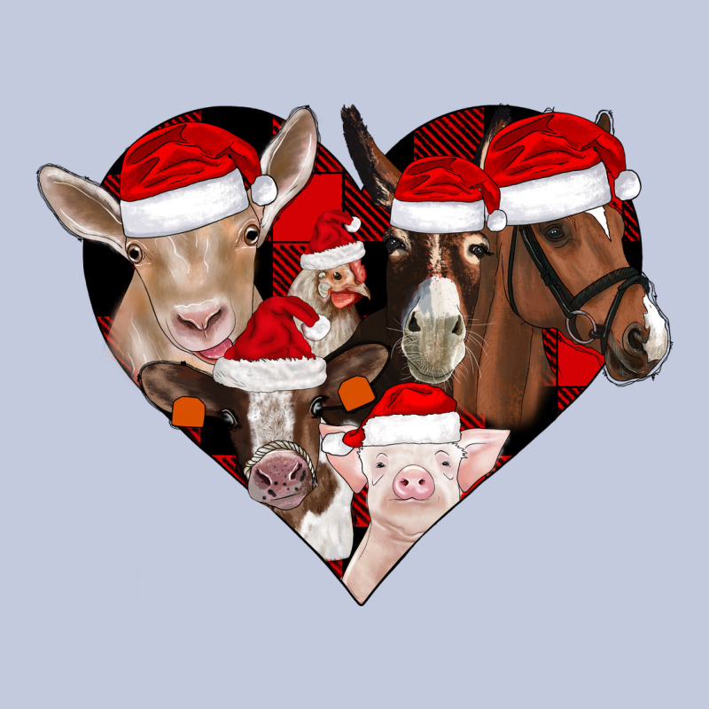 Farm Animals Christmas Long Sleeve Tee by CowhideDigitalArt | Teevron