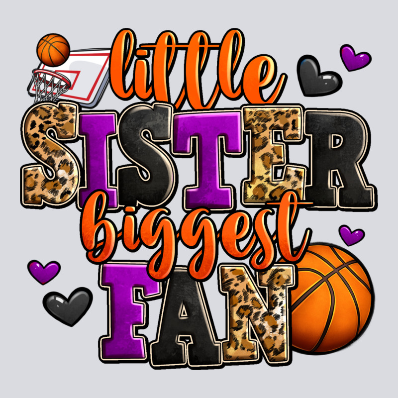 Little Sister Biggest Fan Basketball Zipper Hoodie by Jasminsmagicworld | Teevron