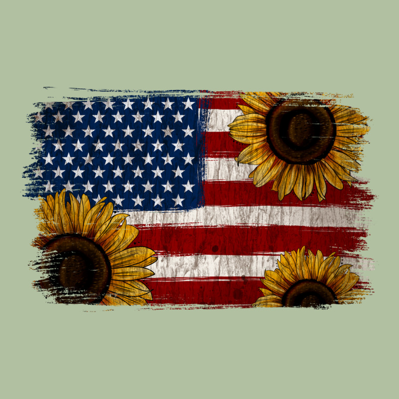 Distressed Yellow Sunflower American Flag Urban Hoodie by Jasminsmagicworld | Teevron