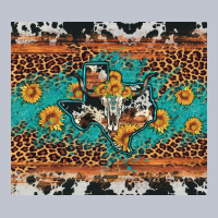 Bull Skull Texas Map Sunflower Leopard Cowhide Premium Hoodie | Teevron