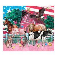 American farm animals tumbler 4th of july | Teevron