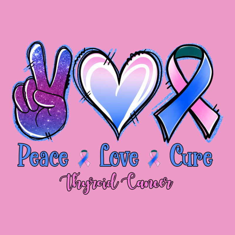 Peace Love Cure Thyroid Cancer Urban Hoodie by Jasminsmagicworld | Teevron