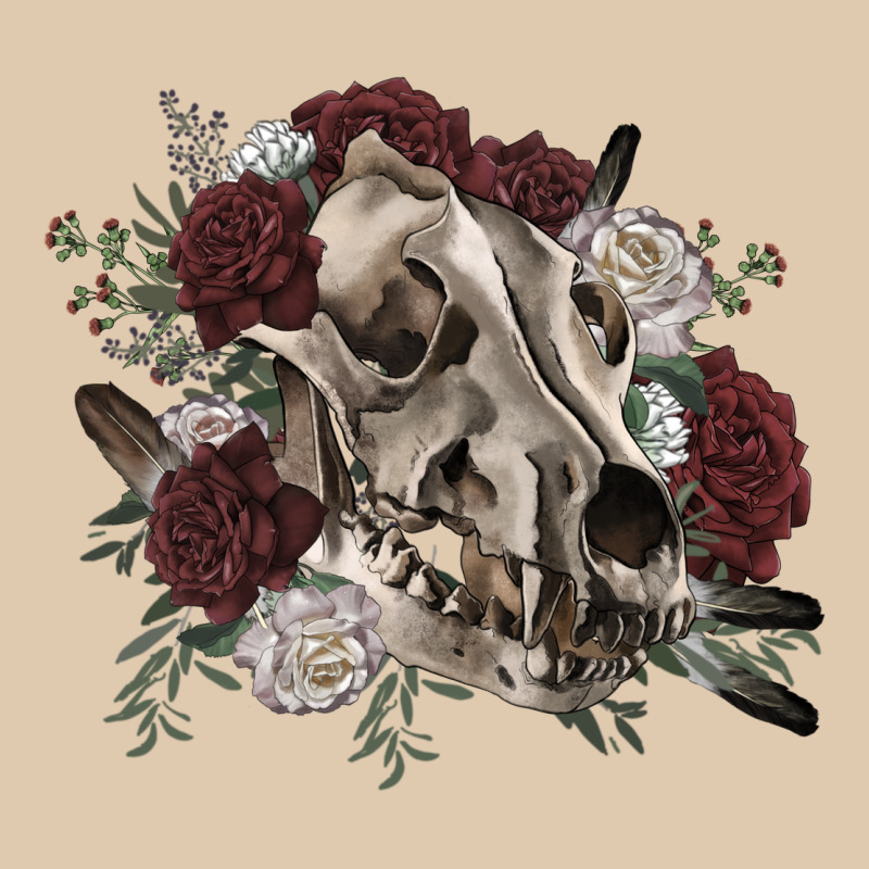 Floral Boho Wolf Skull Heavyweight Sweatshirt by RanaPortraitStore | Teevron