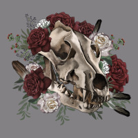 Floral Boho Wolf Skull Heavyweight Hoodie | Teevron