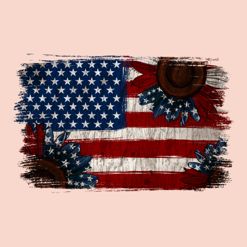Distressed Sunflower American Flag Urban Hoodie by Jasminsmagicworld | Teevron