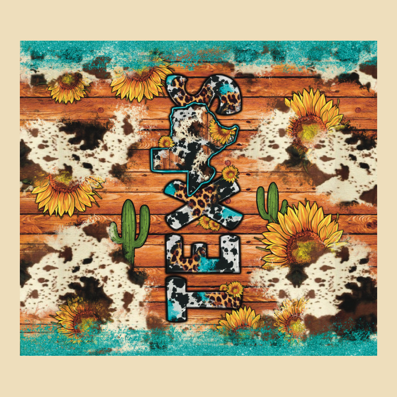 Texas Sunflower Cactus Cowhide Premium Hoodie by Artiststas | Teevron