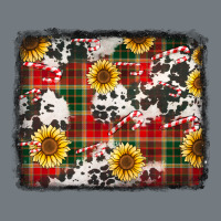 Cowhide Sunflowers Candy Canes Christmas Background Heavyweight Sweatshirt | Teevron