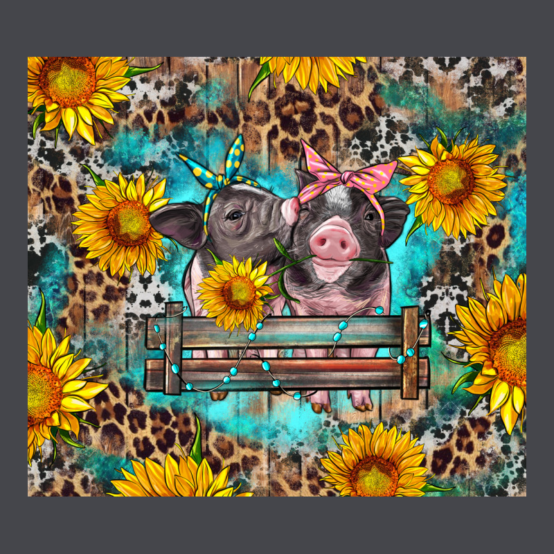 Baby Pigs With Leopard Cowhide And Sunflowers Classic Tee by Artiststas | Teevron