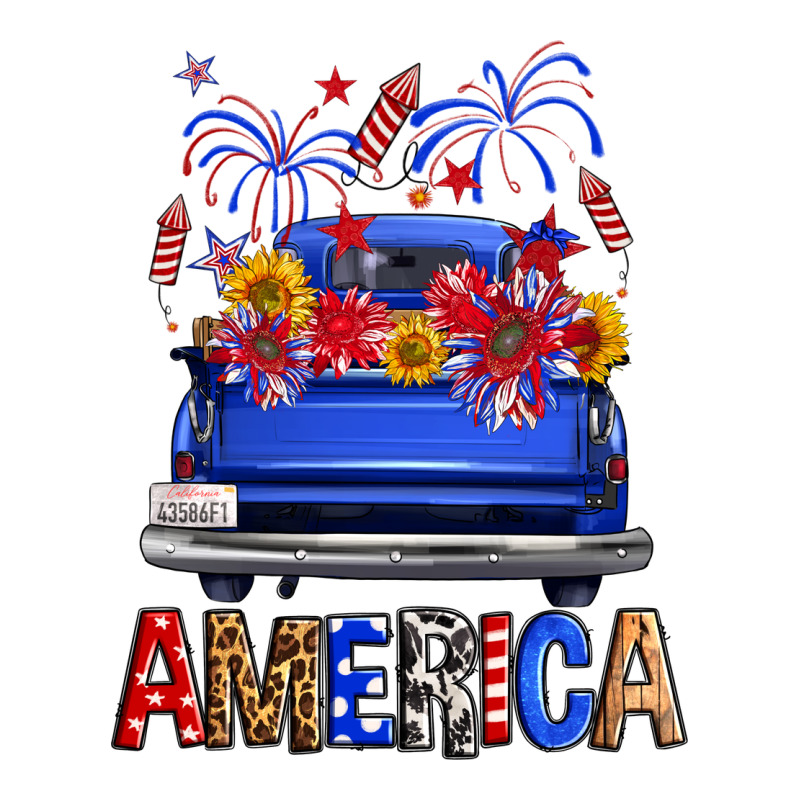 Western Fourth Of July America Truck Premium Tee by FaDigitalArtStudio | Teevron