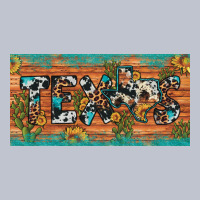Texas Sunflower Cactus Cowhide Leopard Licence Plate Premium Hoodie | Teevron