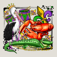 Mardi Gras Pelican Crawfish Crocodile Heavy Core Tee | Teevron