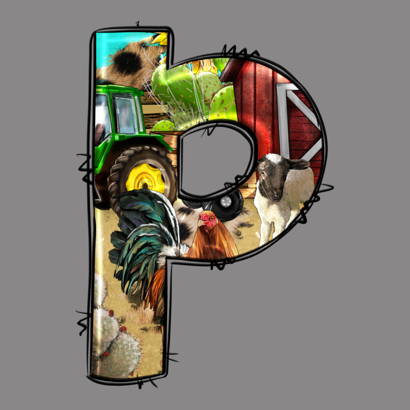 Farm Life Alphabet Lowercase Letters P Vintage Tee by BundleAndBundleShop | Teevron