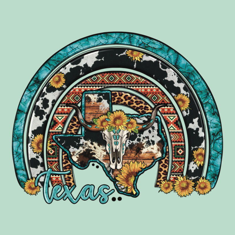 Texas Map Sunflower Leopard Cowhide Aztec Turquoise Gemstone Rainbow Premium Hoodie by Artiststas | Teevron