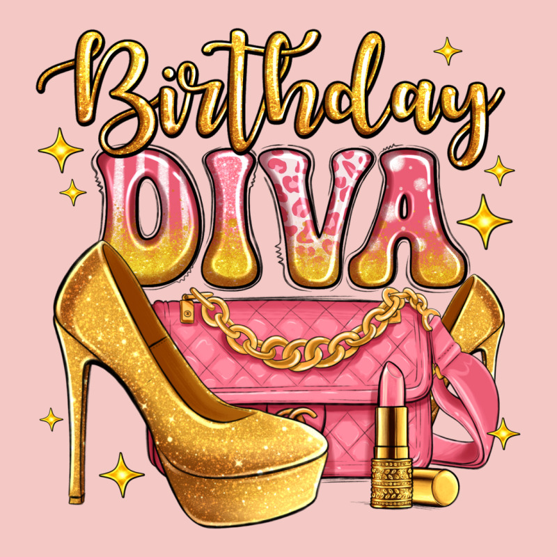 Birthday Diva Pink And Gold Glitter Urban Heavy Tee by LillyAllenDesigns | Teevron
