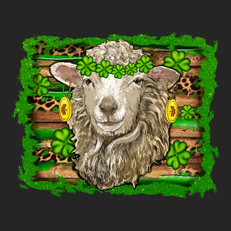 St Patricks Day Sheep Shamrock Gold  Serape Leopard Glitter Premium Hoodie by Artiststas | Teevron